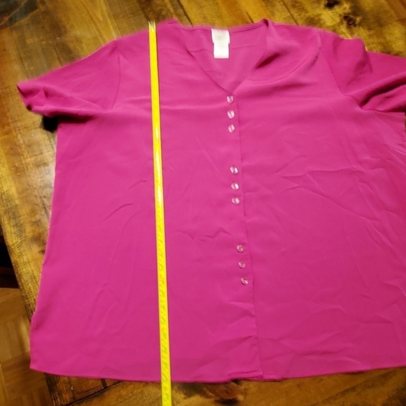 BENTLEY Pink buttondown blouse 3X - Picture 8 of 9